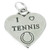 "I Love Tennis" Heart Charm