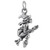 Witch on Broom charm