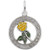 Texas Yellow Rose "Rembrandt" Charm