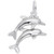 Two Dolphins "Rembrant" Charm