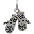 Mittens with Snowflake Charm