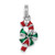 Enamel Candy Cane w/Green Bow