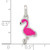 Pink Enamel Flamingo