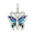 Blue & Black Enamel Butterfly