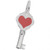 Key w/red heart "Rembrandt" Charm