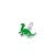 Green Enamel Dinosaur