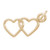 Gold Vermeil Two Hearts Entwined "Rembrandt" Charm