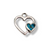 Turquoise Double Heart Charm