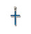 Blue Opal Cross Charm