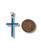 Blue Opal Cross Charm