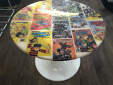 DC Marble Style Comic Book Table