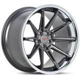 22" Alloy Wheels Ferrada CM2 Matte Black Gloss Black Lip