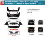 Mercedes V-Class W447 2016-2020 Upgrade to W222 Maybach Style Body Kit 