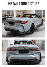 BMW M3 M4 G80 Dry Carbon Fiber Rear Bumper Diffuser & Canards 
