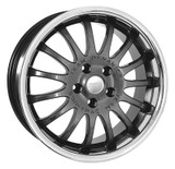 20" Team Dynamics Equinox Alloy Wheels Silver Black Gunmetal Centres with Stainless Lip