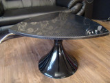 1960`s Tulip Style Small Coffee Table Carbon Fibre