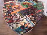 Retro DC Comic Book Table