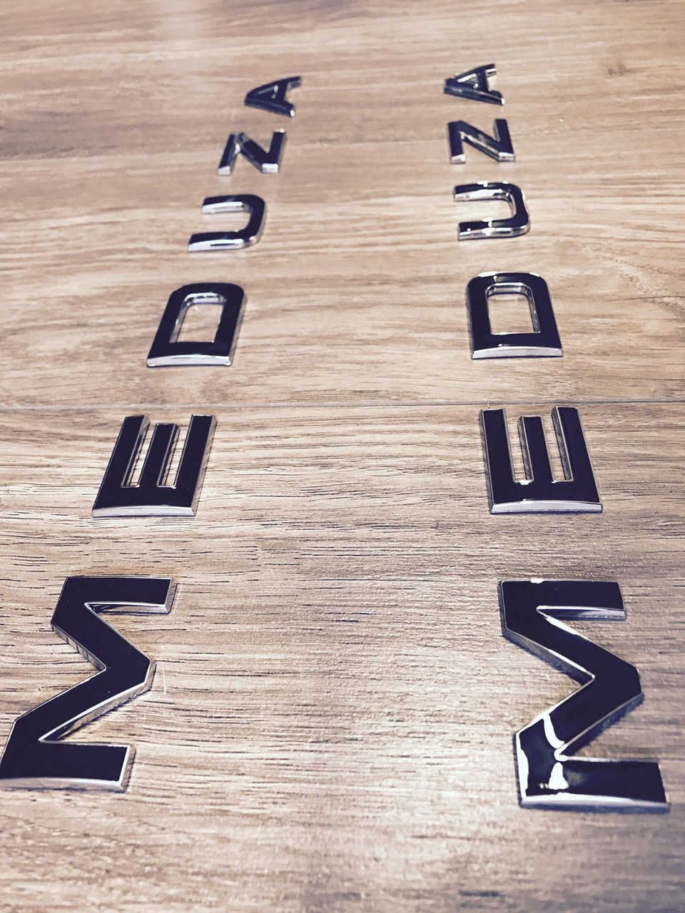 Meduza Lettering MEDUZA Bonnet & Tailgate Lettering Black Chrome Accent - Meduza Design Ltd