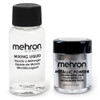 Mehron Metallic Powder | Silver - .17 oz with Mixing Liquid - 1 oz