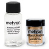 Mehron Metallic Powder | Gold - .17 oz with Mixing Liquid - 1 oz