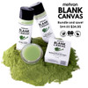 Mehron's Blank Canvas Collection sitting on matcha green tea powder
