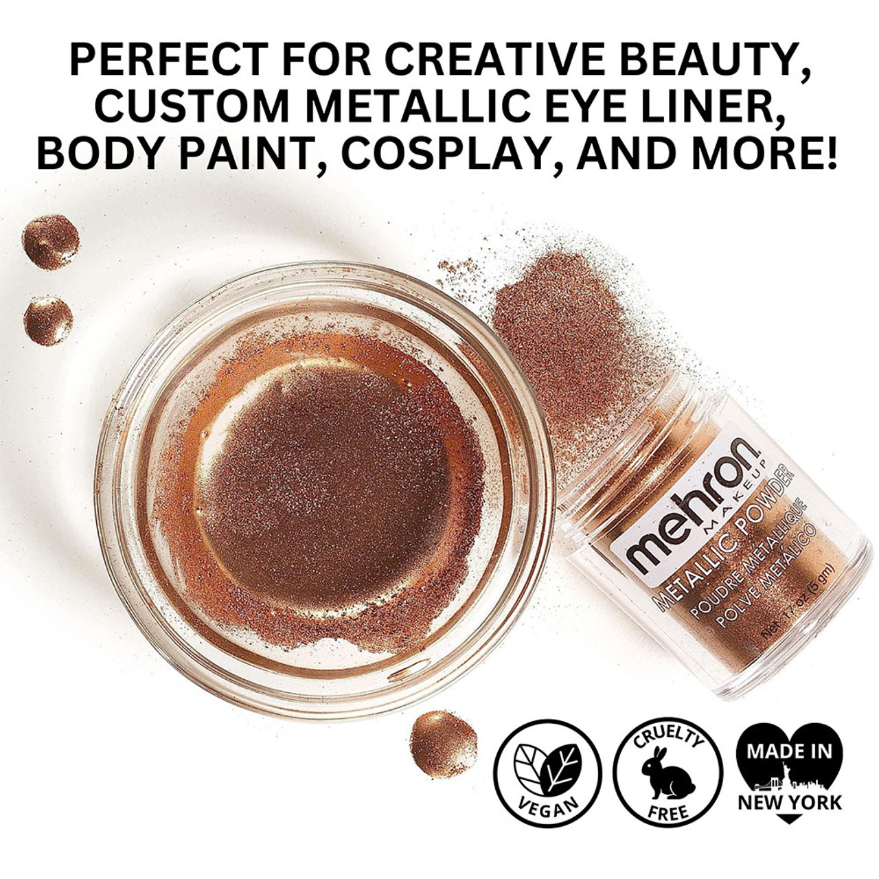 Metallic Powder Gold with Mixing Liquid by Mehron