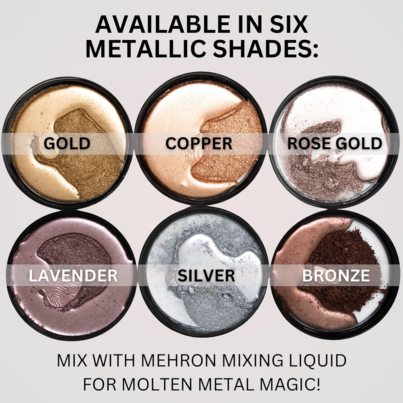 Mehron - Metallic Powder with Mixing Liquid Gold