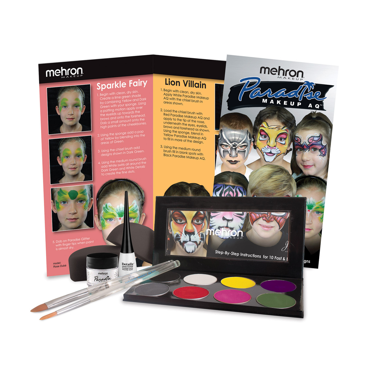 Mehron Paradise AQ Face Paint Makeup Palettes - 8 Colors