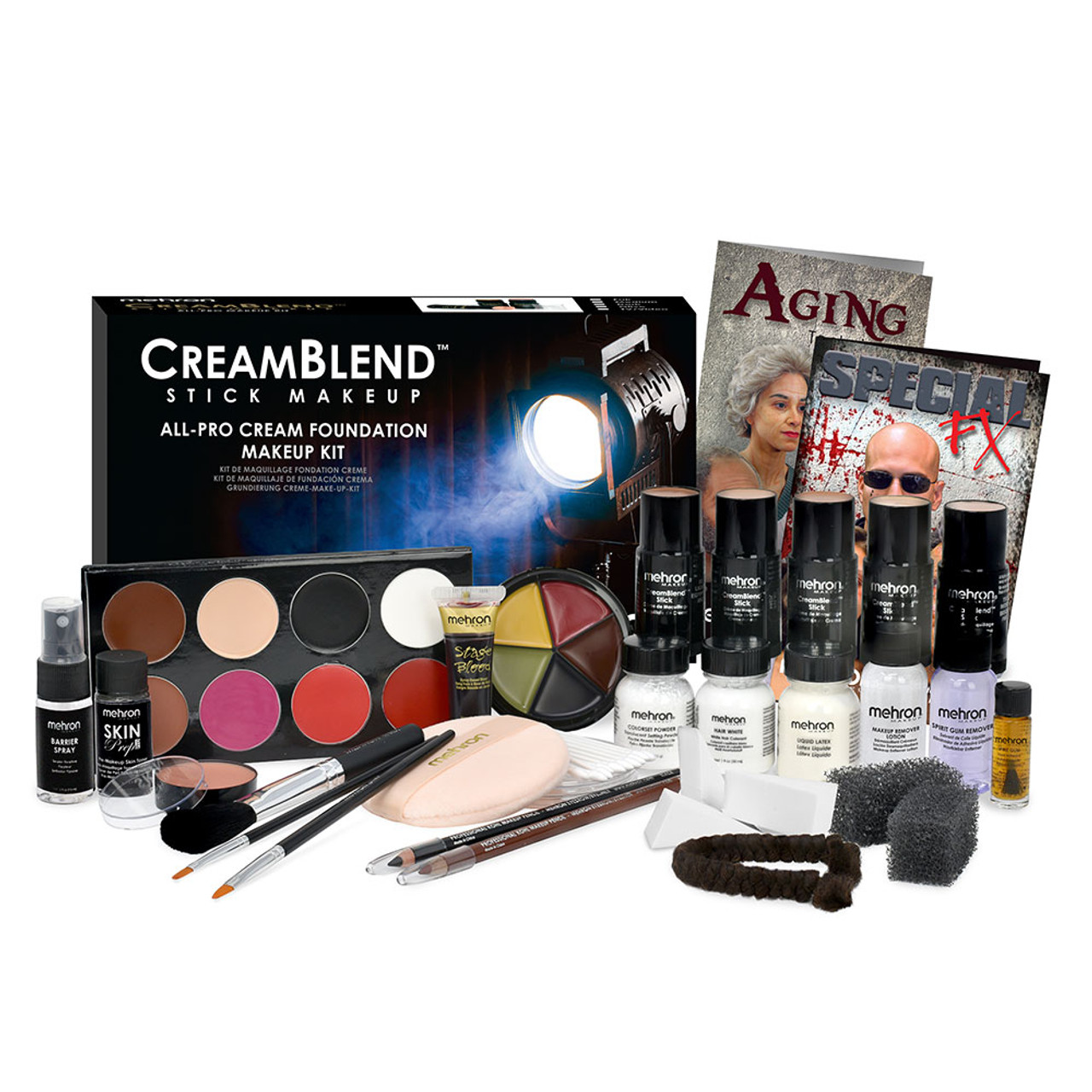 Mehron All-Pro Cake Makeup Kit, Medium