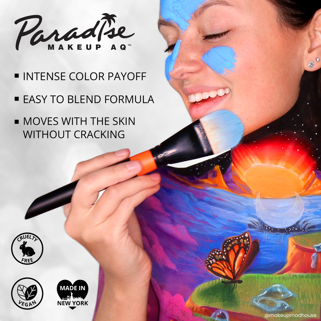 Professional Face Paint Tropical Palette/ Theatrical Face Paint Palette/  Mehron Cake Make Up/ 8 Color Professional Make Up/ 