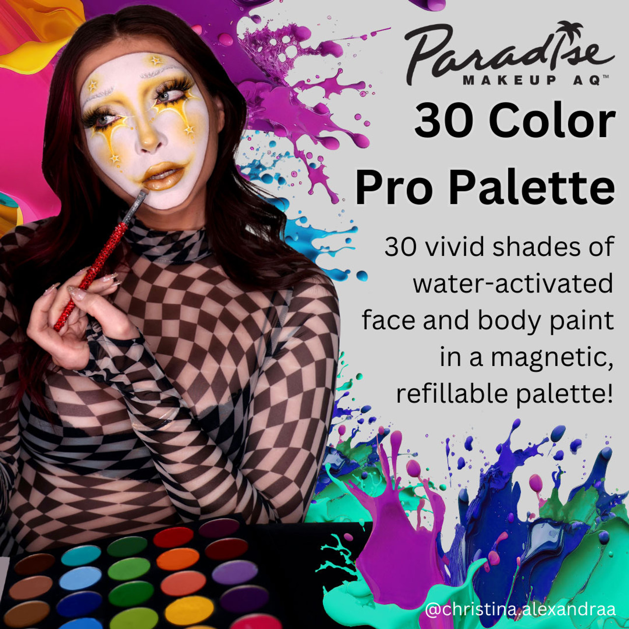 【mehron】AQ 30 Color Palette ボディペイント　アート Paradise Makeup AQ™ 30 Color Palette | Mehron Makeup