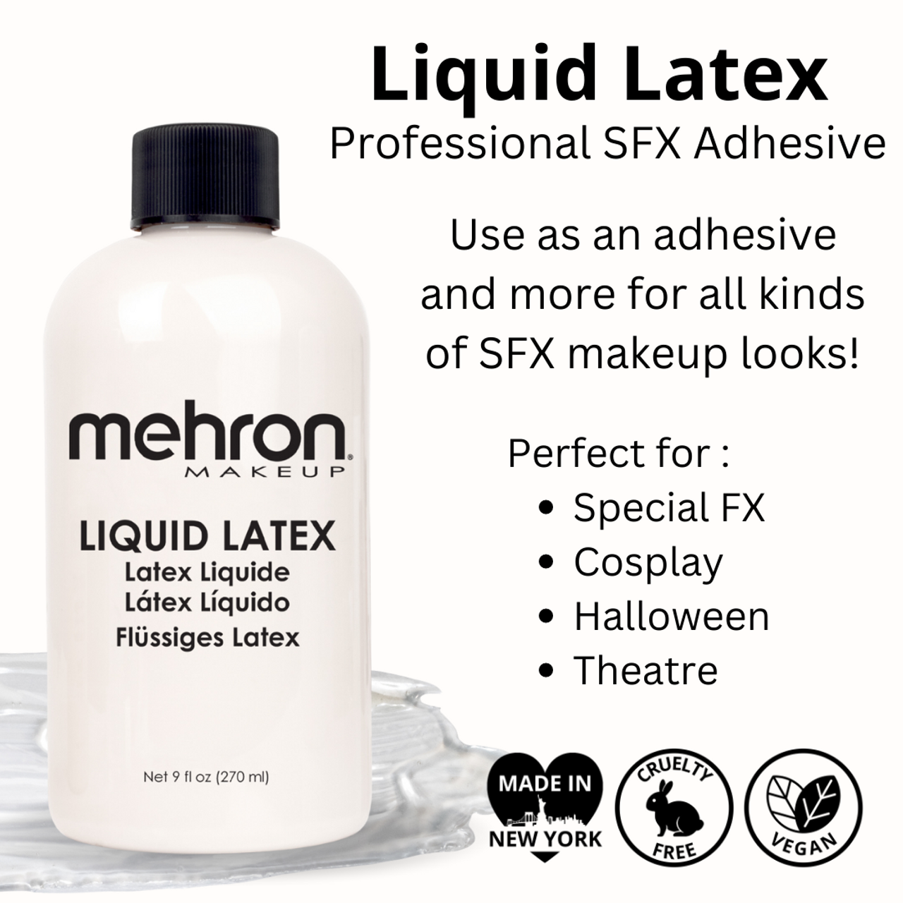 Life/form Moulage Wound Makeup - Liquid Latex - 1 oz. Bottle