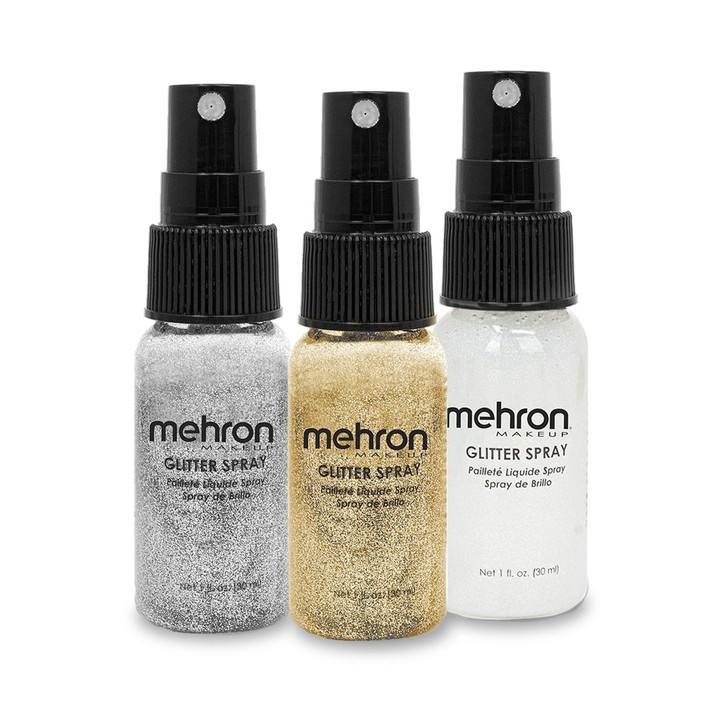  Mehron Makeup GlitterSpray, Hair and Body Glitter Spray