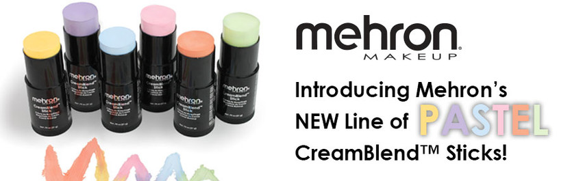 Introducing Mehron’s NEW Line of Pastel CreamBlend™ Sticks!  Introducing Mehron’s NEW Line of Pastel CreamBlend™ Sticks!
