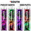 SOUTH PWD BY NORTH 6.5ML 3000 PUFFS DISPOSABLE VAPE - 10CT