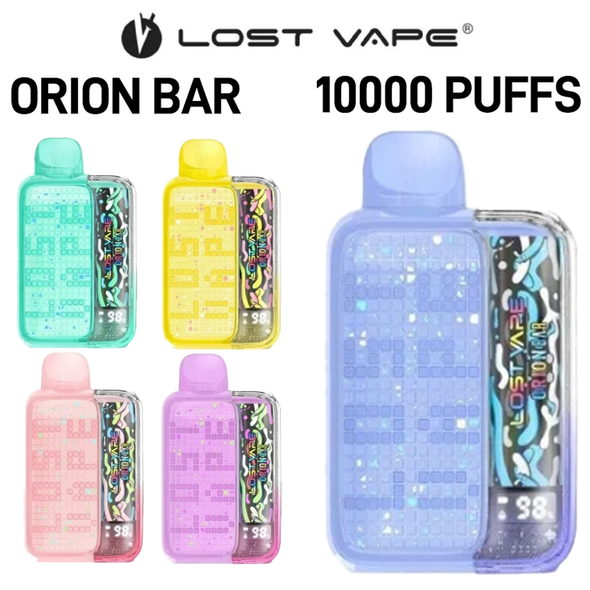 LOST VAPE ORION BAR 20ML 10000 PUFFS RECHARGEABLE DISPOSABLE VAPE WITH SMART LED DISPLAY - 5CT DISPLAY