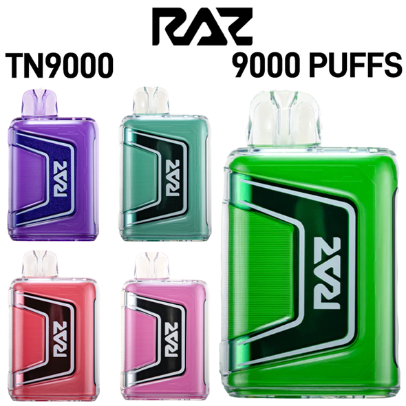 RAZ TN9000 5% NIC 9000 PUFFS RECHARGEABLE DISPOSABLE VAPE - 5CT DISPLAY