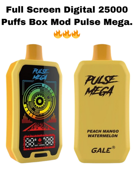 Full Screen Digital 25000 Puffs Box Mod Pulse Mega