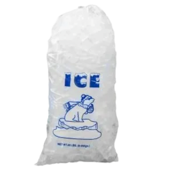 ICE BAG 10LB DRAW STRING * - 500CT