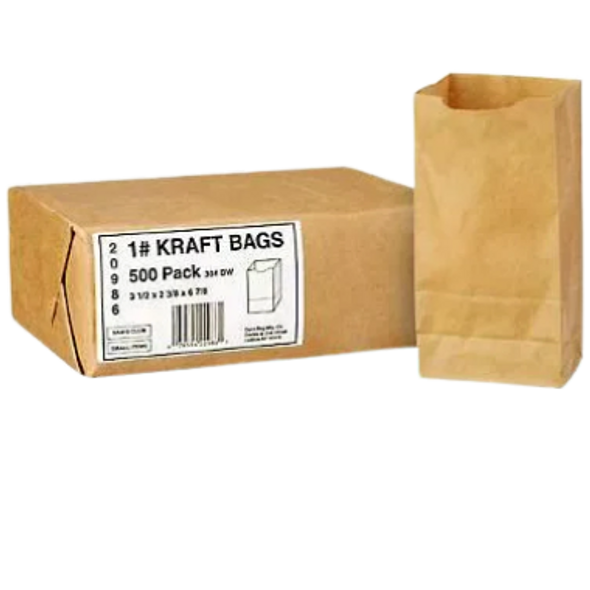 PAPER BAGS #1* - 16 PER BALE 500CT