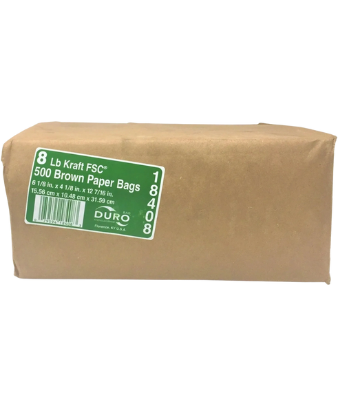 PAPER BAGS #8 500CT* - 4 PER BALE