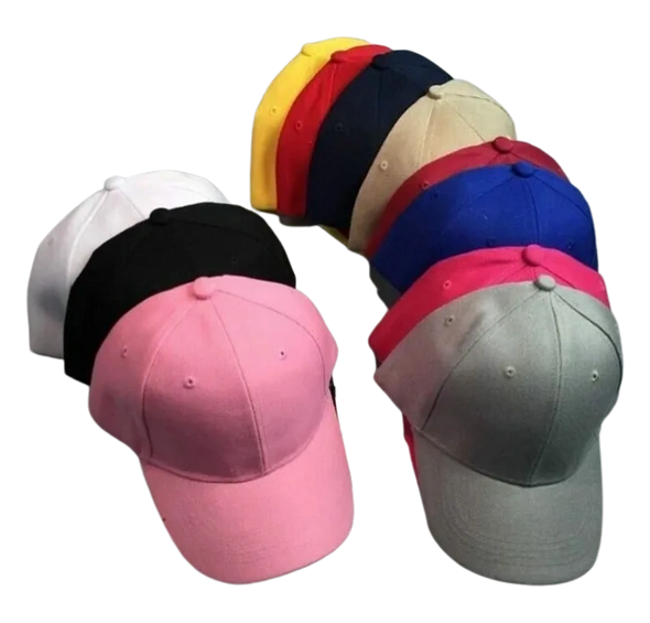 12 Piece Solid Colors Blank Baseball Caps Wholesale