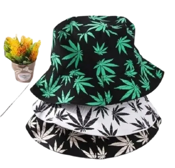 12 Piece Adults Funky Street Marijuana Bucket Hats Wholesale