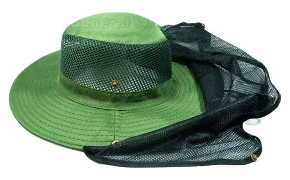 12 Piece Mesh Bucket Hats with Vented Neck Cover Wholesale