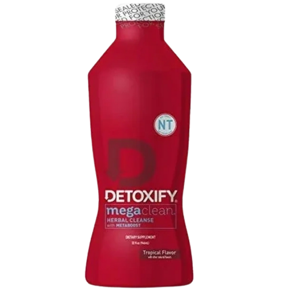 DETOXIFY MegaClean Herbal Cleanse with Meta Boost Tropical Flavored 32 ft oz