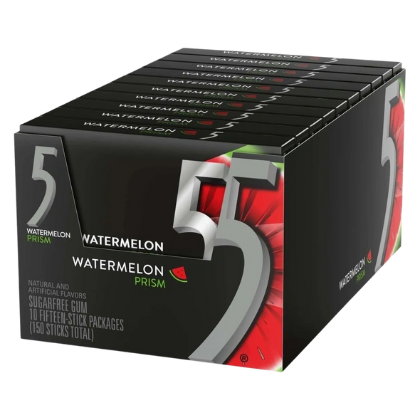 5 GUM PRISM WATERMELON 10CT