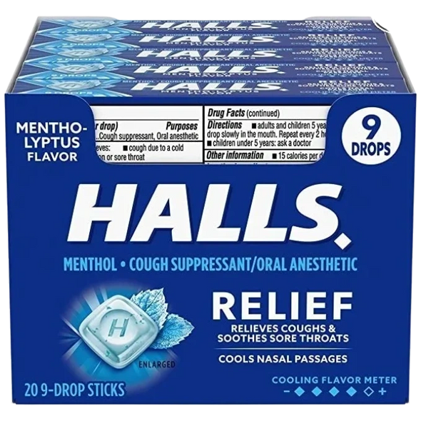 HALLS STICK MENTHOLYPTUS 20CT* - 20CT 24/CASE - 831650