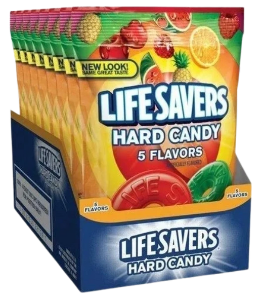 LS 5 FLAV HARD CAN 6.25oz 12ct - CANDY LIFE SAVERS - 085013