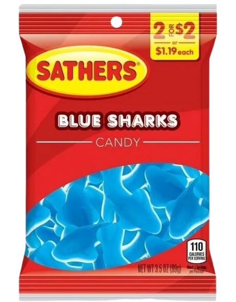 SATHER'S 2/$2 BLUE SHARK 12CT