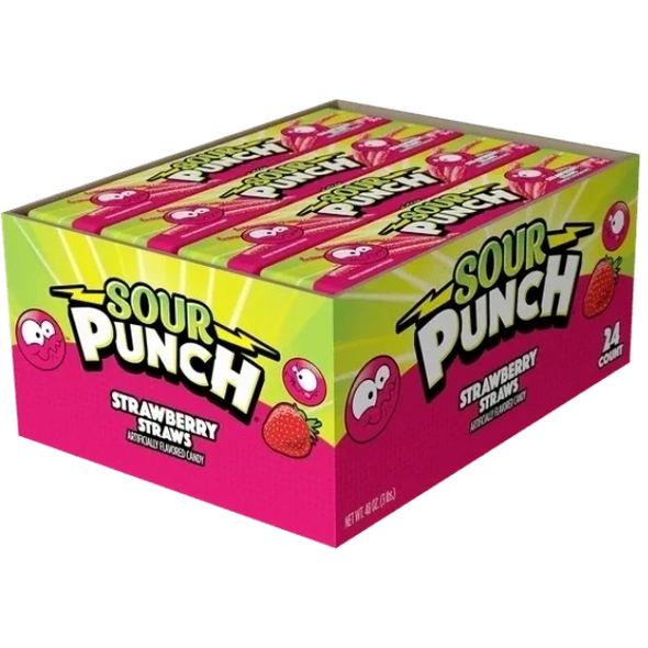 SOUR PUNCH 24CT STRAW ST 12/C* - STRAWBERRY